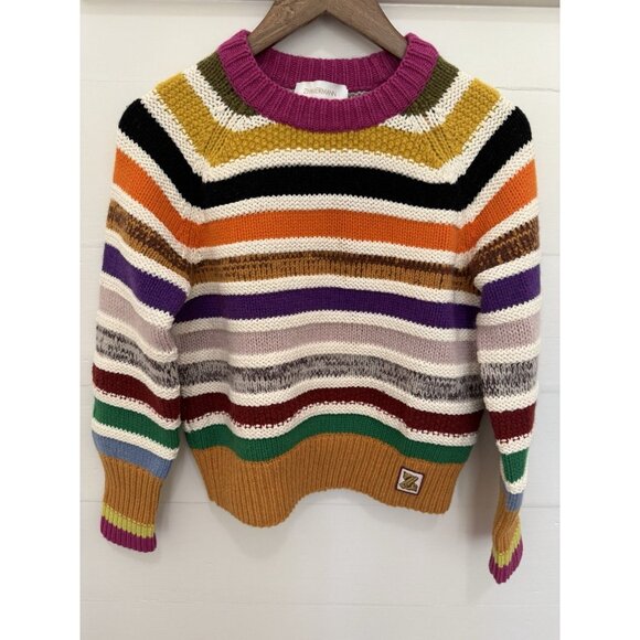 Zimmerman Multicolored Striped Sweater Women’s Merino Wool Blend - Picture 6 of 10